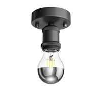 Portalampada vintage E27 RETRA nero rotondo 100mm incl. lampadina E27 399lm