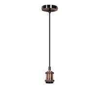 Portalampadina E27 sospeso bronzo 1,5 m max.60W Bronzo