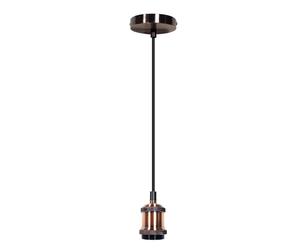 Portalampadina E27 sospeso bronzo 1,5 m max.60W Bronzo