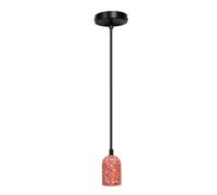 Portalampadina E27 sospeso Cemento rossa 1,5 m max.60W Rosso