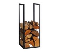 Portalegna camino Scaffale per legna 28 kg Portalegna da interno 4,1 kg Nero