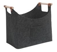 Portalegna da ardere in feltro, Borsa pieghevole per legna da ardere in feltro con manici, Cestino porta legna da per camino 19, 7x15, 8x12, 6