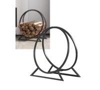 Portalegna da ardere, supporto rotondo per legna da ardere in tubi di acciaio per interni ed esterni, supporto per legna e caminetto, impilatore a legna