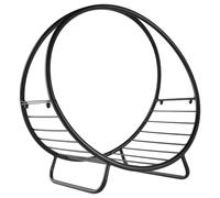 Portalegna per Camino 45x29,5x47 cm in Ferro Battuto Nero