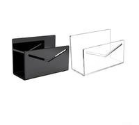 Portalettere in acrilico elegante con design stabile per organizzare la posta in entrata e in uscita al lavoro (nero)