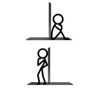 Portalibri per Scaffale | Un Paio di Divisori per Mensole in Metallo Nero,Fermalibri Pesante | Scuola, Ufficio, Collegio, Dormitorio, Aula, Studio, Camera da, Soggiorno, Appartamento, Fattoria