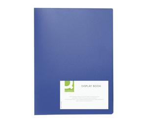 Portalistini in polipropilene con 30 tasche Q-Connect formato A4 - blu opaco - KF01255