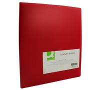 Portalistini in polipropilene con 30 tasche Q-Connect formato A4 - rosso opaco - KF01254