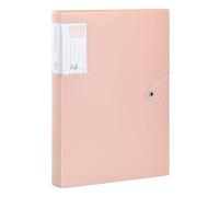 Portalistino A4 31x23cm, Quaderno Porta Fogli Trasparenti, Cartella Progetti per Presentazioni, Raccoglitore Documenti con 60 Tasche per Ufficio, Casa, Scuola (Rosa)