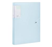 Portalistino A4 31x23cm, Quaderno Porta Fogli Trasparenti, Cartella Progetti per Presentazioni, Raccoglitore Documenti con 60 Tasche per Ufficio, Casa, Scuola (Blu)