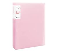 Portalistino A4 con 100 Tasche, Trasparenti Libro di Presentazione in PP, Raccoglitore con Buste Trasparenti, Cartella del Progetto di Presentazione per Fogli di Musica Casa Scuola Ufficio (Rosa)
