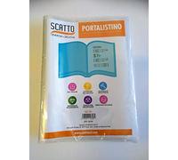 Portalistino Scatto 100 fogli - buste, robusto con copertina trasparente
