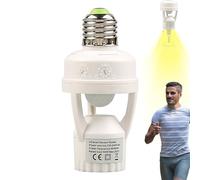 Portalluce con sensore di movimento - adattatore di registrazione del rilevatore di movimento, movimento - Serbatoio di luce attivato | Adattatore per lampada potabile, supporto luce di movimento per