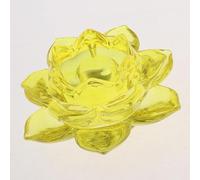 Portalumino Loto Illuminazione Vetro GIALLO Luce Portacandele Luce Meditazione