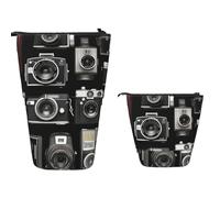Portamatite Borsa Retro Cool Camera Collection Astuccio Portapenne In Piedi Durevole Borsa Cancelleria Personalizzato Slot Matite Astuccio Per Insegnanti, Scuola, Ragazzi