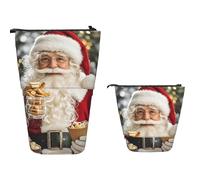 Portamatite Borsa Santa Claus Eats Snacks Borsa Matite Grande Capacità Astuccio Cartoleria Elegante Astucci Portamatite Per Regalo, Collegio, Studente