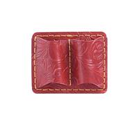Portamatite con clip in pelle, a doppia fessura per giornali, notebook, clip
