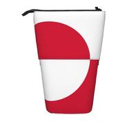 Portamatite espandibile con bandiera della Groenlandia, tessuto Oxford multi-design, altezza regolabile, borsa cosmetica multiuso