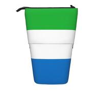 Portamatite espandibile con bandiera della Sierra Leone, tessuto Oxford multi-design, altezza regolabile, borsa cosmetica multiuso
