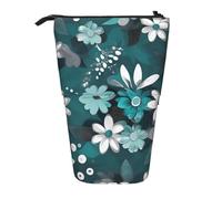 Portamatite espandibile con supporto, motivo floreale, tessuto Oxford multi-design, altezza regolabile, borsa cosmetica multiuso