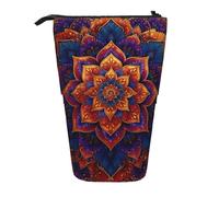 Portamatite Matita Verticale Colorful Florals Mandala Boho 2 Pencil Case | Multifunzionale Astuccio Telescopico Grande Capacità Telescopica Astuccio Portapenne Per come Regalo Adulti