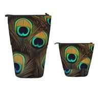 Portamatite Matita Verticale Peacock Feathers Astuccio Telescopico | leggero Pencil Case Portatile Telescopica Astuccio Portapenne Per studenti Scuola