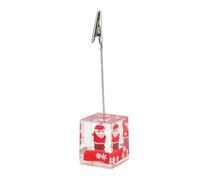 Portamemo Multiuso da Scrivania Espositore Numeri Con Cartoncini A Tema | Supporto Portafoto Da Tavolo Per Cartoline Postali Biglietti Segnaposto Note Tavolo Matrimonio E Festa Babbo Natale
