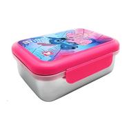 Portamerenda Lunch Box Sj Seven Girl Stitch Abbraccio Dim. 18 x 12 x 7 cm per Scuola, Gite, Picnic e Mare + portachiave paillettes