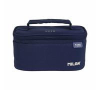 MILANO (08805SNCB) Borsa termica piccola per alimenti con 1 contenitore (1,5L) serie 1918, Blu Navy, 22 x 12,5 x 12 cm