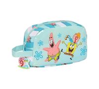 Portamerenda Termico Spongebob Stay positive Azzurro Bianco [21.5 x 12 x 6.5
