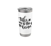 Portami al mare conchiglie Beach Lover Bicchiere termico in acciaio inox doppia parete
