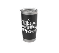 Portami al mare conchiglie Beach Lover Bicchiere termico in acciaio inox doppia parete