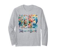 Portami alla Spiaggia Animali Tropicali Maglia a Manica