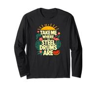 Portami dove sono i tamburi d'acciaio - Flamingo Reggae Summer Maglia a Manica