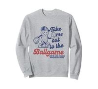 Portami Fuori al Gioco di Palla Retro Peanuts Baseball Sport Felpa