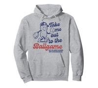 Portami Fuori al Gioco di Palla Retro Peanuts Baseball Sport Felpa con Cappuccio