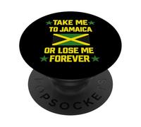 Portami in Giamaica o Lose Me Forever Crociera con la bandiera dei Caraibi PopSockets PopGrip Adesivo