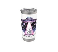 Portami via scheletro alieno UFO Bicchiere termico in acciaio inox doppia parete