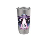 Portami via scheletro alieno UFO Bicchiere termico in acciaio inox doppia parete