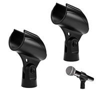 Portamicrofono, Pinza Microfono, Clip per Microfono, Alloggiamento per Microfono, Supporto Per Clip Microfono, Compatibile con la Maggior Parte dei Microfoni Cablati e Wireless, 2 Pezzi, Butyeak