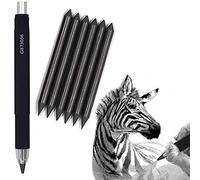 Portamine automatico da 5,6 mm, con 6 mine 2B, mine da 5,6 mm, penna in grafite per disegno di bozze, scrittura, artigianato, schizzi