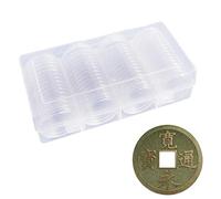 Portamonete - 60 pezzi porta monete rotondo e 8 misure di tenuta protettiva antipolvere, per raccolta di monete, display, da donna e da uomo