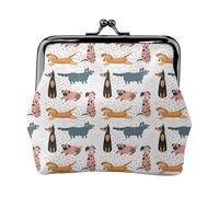 Portamonete a forma di carlino, portamonete con chiusura a bacio, piccolo portamonete da donna in pelle PU