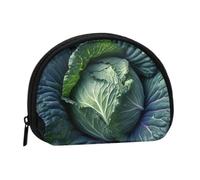 Portamonete a forma di cavolo rosso brillante, piccolo portafoglio da viaggio alla moda | Piccola borsa cosmetica a conchiglia per borsetta con tasca portamonete con cerniera, organizer per chiavi e
