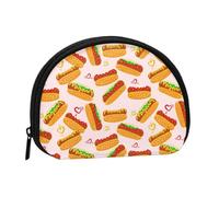 Portamonete a forma di hot dog nel cuore, grazioso mini portamonete da donna, piccolo portamonete