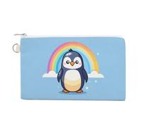 Portamonete a forma di pinguino arcobaleno, con cerniera, grazioso portamonete, Stile:, Taglia unica