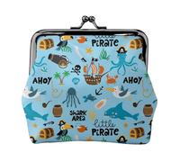 Portamonete a forma di pirata animale, portamonete con chiusura a bacio, piccolo portamonete in pelle PU da donna