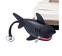Portamonete A Forma Di Squalo Portachiavi Borsetta Con Cerniera Portatile