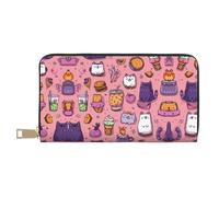 Portamonete a mano con gatto hamburger, alla moda e versatile, può contenere telefoni cellulari, monete, chiavi