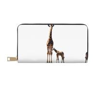 Portamonete a mano con giraffa madre e bambino, alla moda e versatile, può contenere telefoni cellulari, monete, chiavi